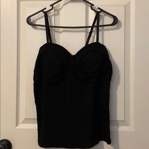 Black lounge wear tee